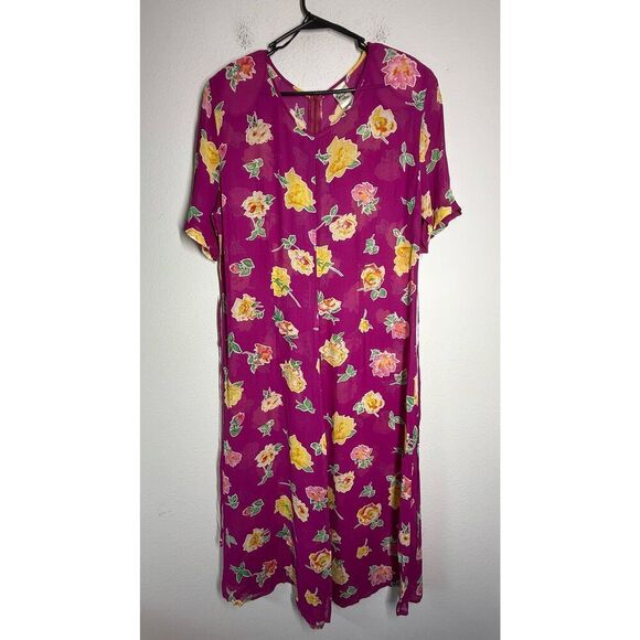 VNG Divina Of Switzerland Women’s Bohemian Floral Fusia Dress Sz 44 EU/L US*Note - Picture 1 of 13